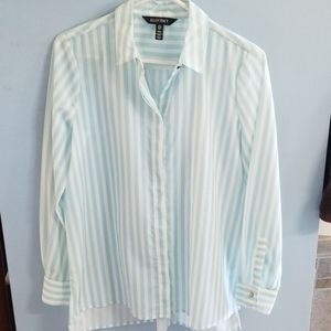 Beautiful Ellen Tracy striped shirt EUC